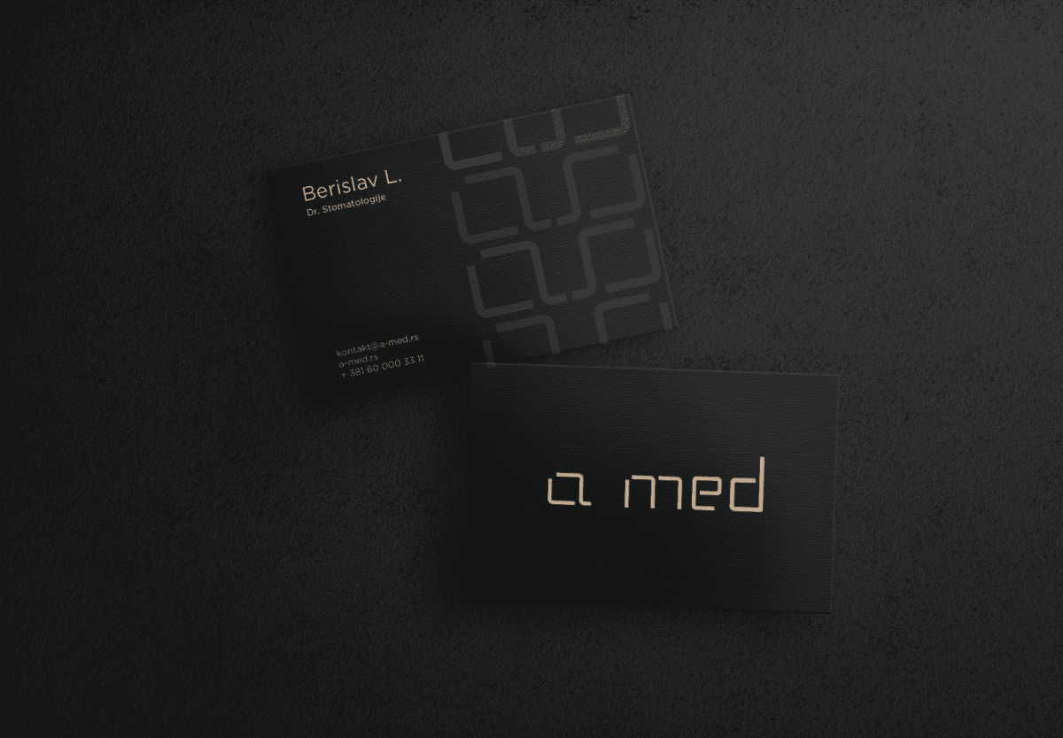 A Med - Stomatologija i estetska medicina business cards